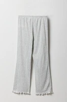 Girls Pointelle T-Shirt & Pant 2 Piece Pajama Set