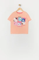 Girls Moody Squishmallows T-Shirt Short and Scrunchie 3 Piece Set