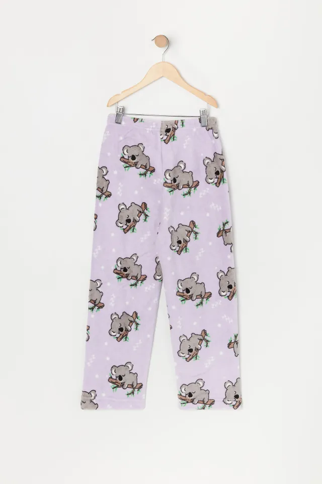 Printed Plush PJ Pants