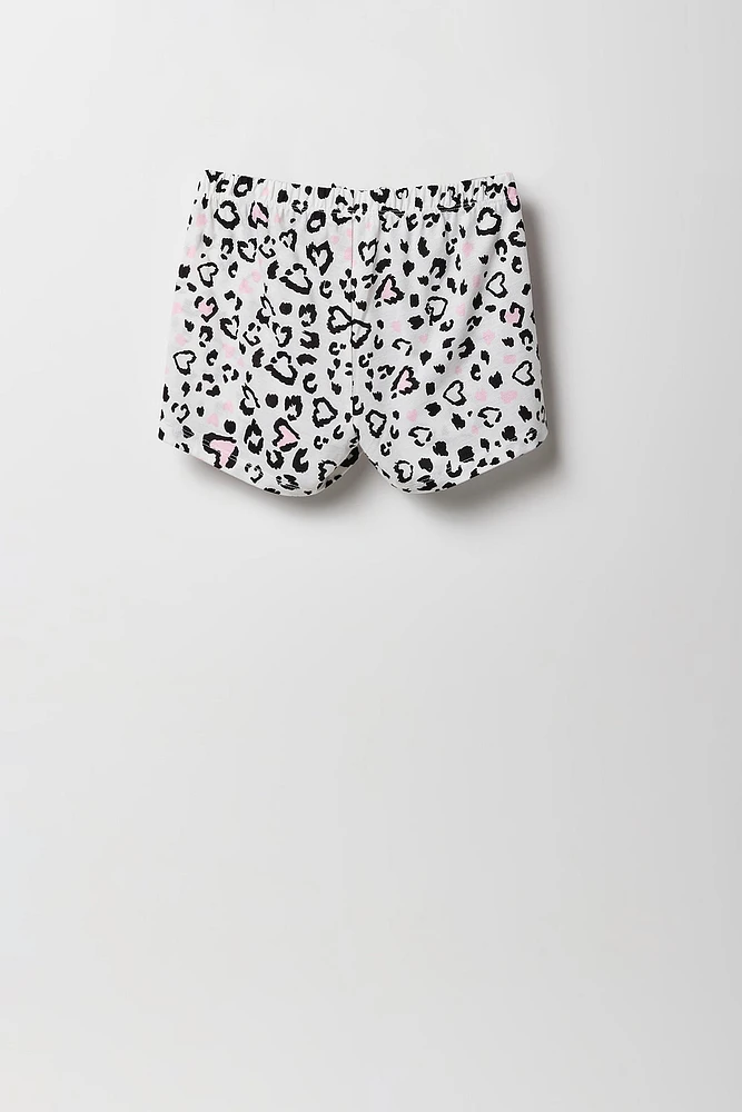 Ensemble pyjama avec haut boutonnÃ© et short imprimÃ©s pour fille