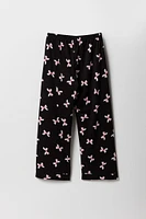 Girls Printed Button-Up Top & Pant 2 Piece Pajama Set