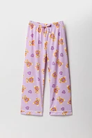 Ensemble pyjama avec haut boutonné et pantalon imprimé pour fille