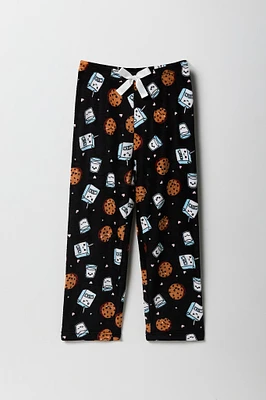 Girls Printed Plush Pajama Pant