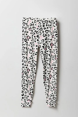 Pantalon de pyjama en peluche imprimÃ© pour fille