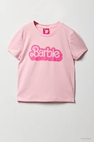 Barbieâ¢ Girls T-Shirt & Plush Short 2 Piece Pajama Set