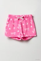 Ensemble pyjama avec t-shirt et short en peluche à imprimé Barbie™ pour fille