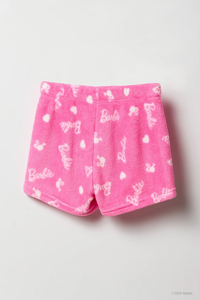 Ensemble pyjama avec t-shirt et short en peluche Ã  imprimÃ© Barbieâ¢ pour fille