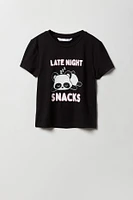 Girls Cute Animal T-Shirt & Short 2 Piece Pajama Set