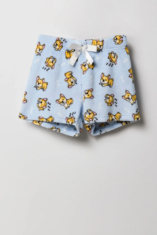 Ensemble pyjama avec t-shirt et short à imprimé Cute Animal pour fille
