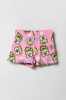 Ensemble-pyjama t-shirt Ã  imprimÃ© Keroppi et short pelucheux pour filles