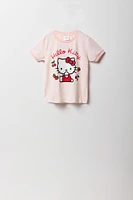 Girls Hello Kitty Berry T-Shirt & Plush Pant 2 Piece Pajama Set