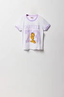 Ensemble pyjama avec t-shirt à imprimé Garfield et pantalon en peluche pour fille