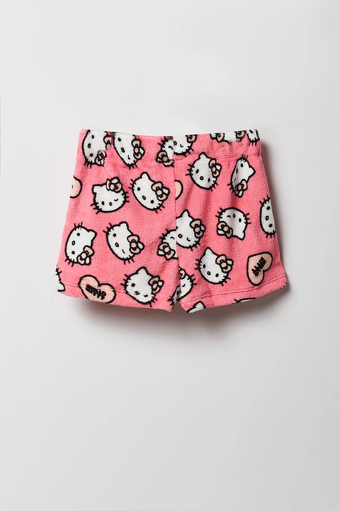 Girls Hello Kitty T-Shirt & Short 2 Piece Pajama Set