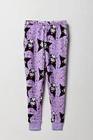 Girls Kuromi T-Shirt & Plush Pant 2 Piece Pajama Set