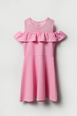 Girls Off Shoulder Skater Dress
