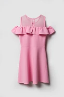 Girls Off Shoulder Skater Dress