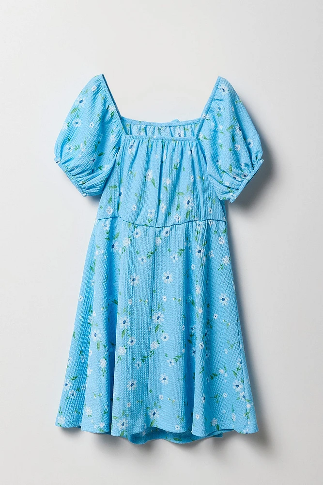 Robe de style laitière texturée pour fille