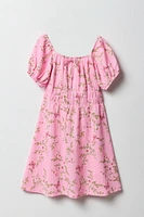 Girls Textured Milkmaid Dress