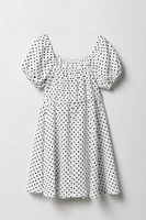 Girls Textured Milkmaid Dress