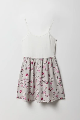 Robe-camisole deux-tons pour fille
