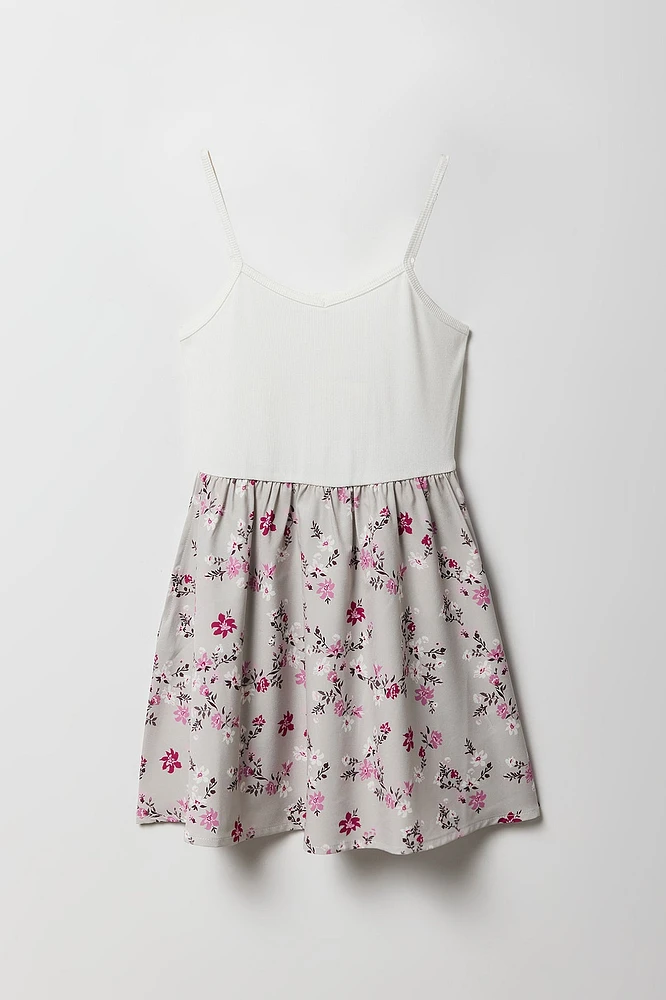 Robe-camisole deux-tons pour fille