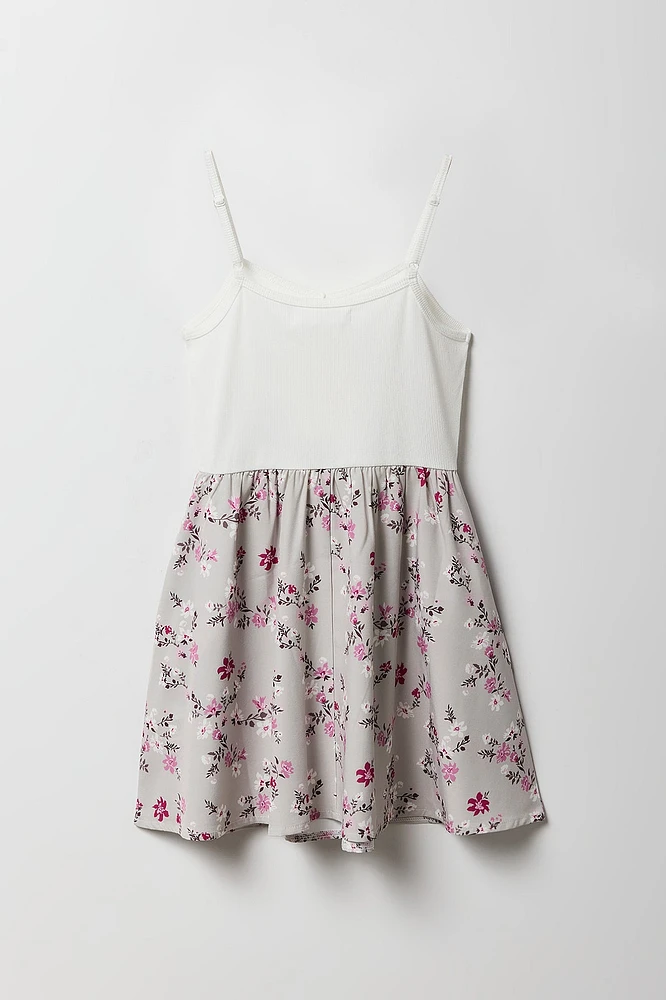 Robe-camisole deux-tons pour fille