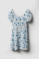 Robe smockée fleurie pour fille