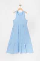 Girls Sleeveless Tiered Maxi Dress