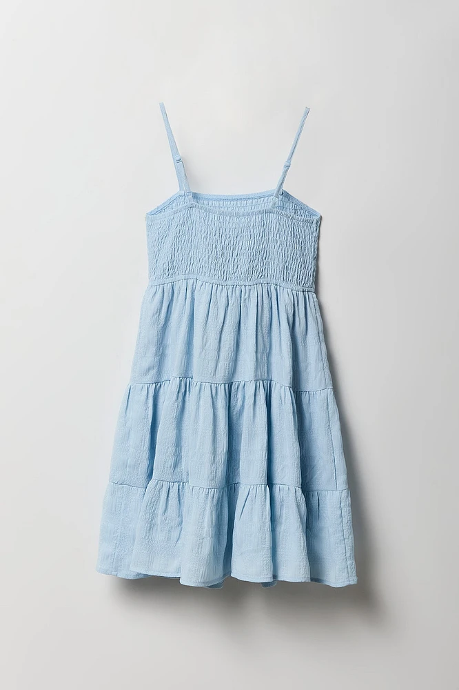 Girls Smocked Tiered Dress