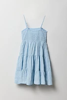 Girls Smocked Tiered Dress