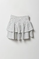 Ensemble avec débardeur smocké et jupe-short pour fille