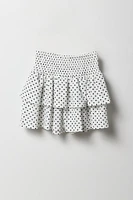 Ensemble avec débardeur smocké et jupe-short pour fille