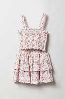 Girls Smocked Tank & Skort 2 Piece Set