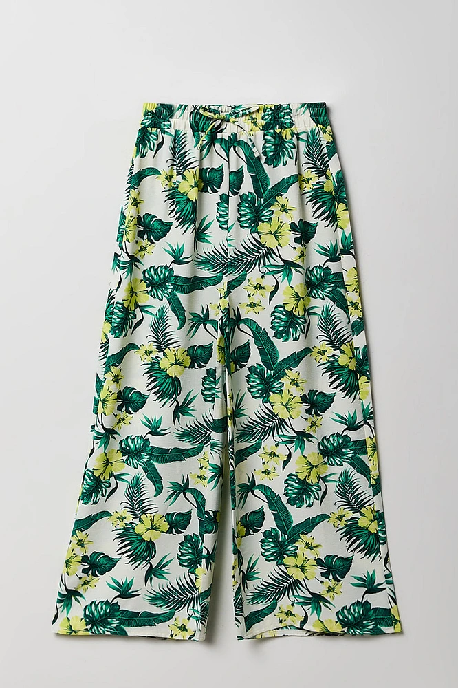 Girls Off Shoulder Top & Wide Leg Pant 2 Piece Set