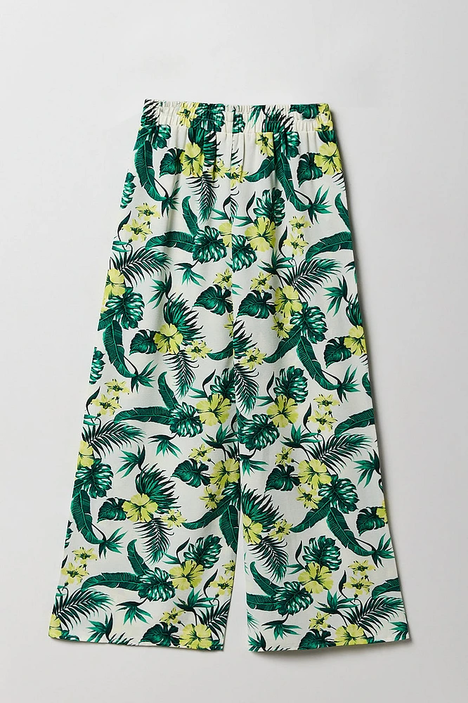 Girls Off Shoulder Top & Wide Leg Pant 2 Piece Set