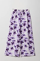 Ensemble avec haut à épaules dénudées et pantalon jambe large pour fille