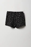 Girls Floral Textured Tank & Skort 2 Piece Set