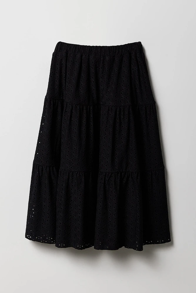 Girls Eyelet Tank & Maxi Skirt 2 Piece Set