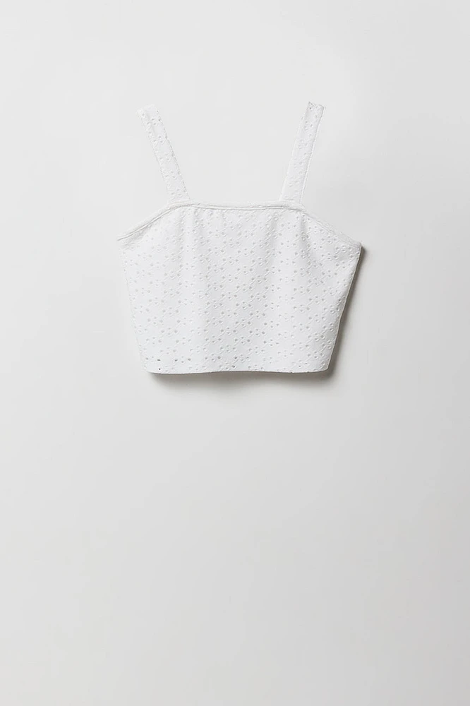 Ensemble avec débardeur à oeillets et jupe maxi pour fille
