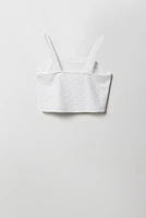 Ensemble avec débardeur à oeillets et jupe maxi pour fille