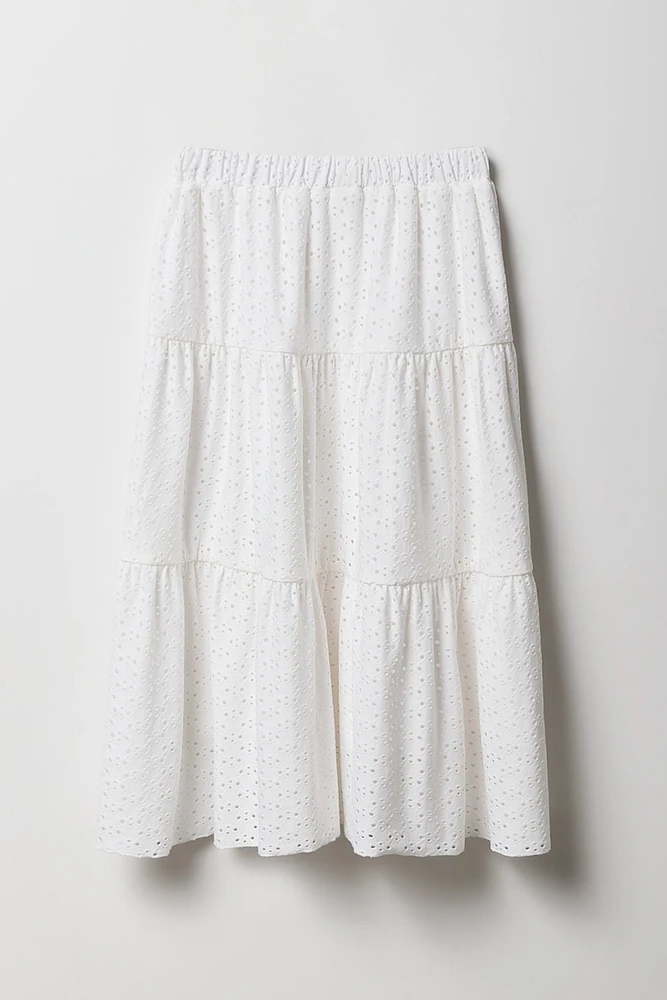Ensemble avec débardeur à oeillets et jupe maxi pour fille
