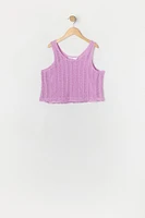 Girls Crochet Tank and Short 2 Piece Set