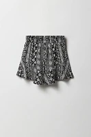 Girls Printed Flowy Short
