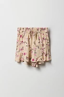 Short fluide imprimé pour fille