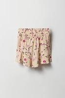 Short fluide imprimé pour fille