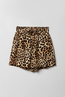 Short fluide à taille coulissante pour fille