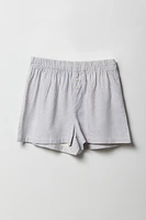 Girls Striped Linen Boxer Short