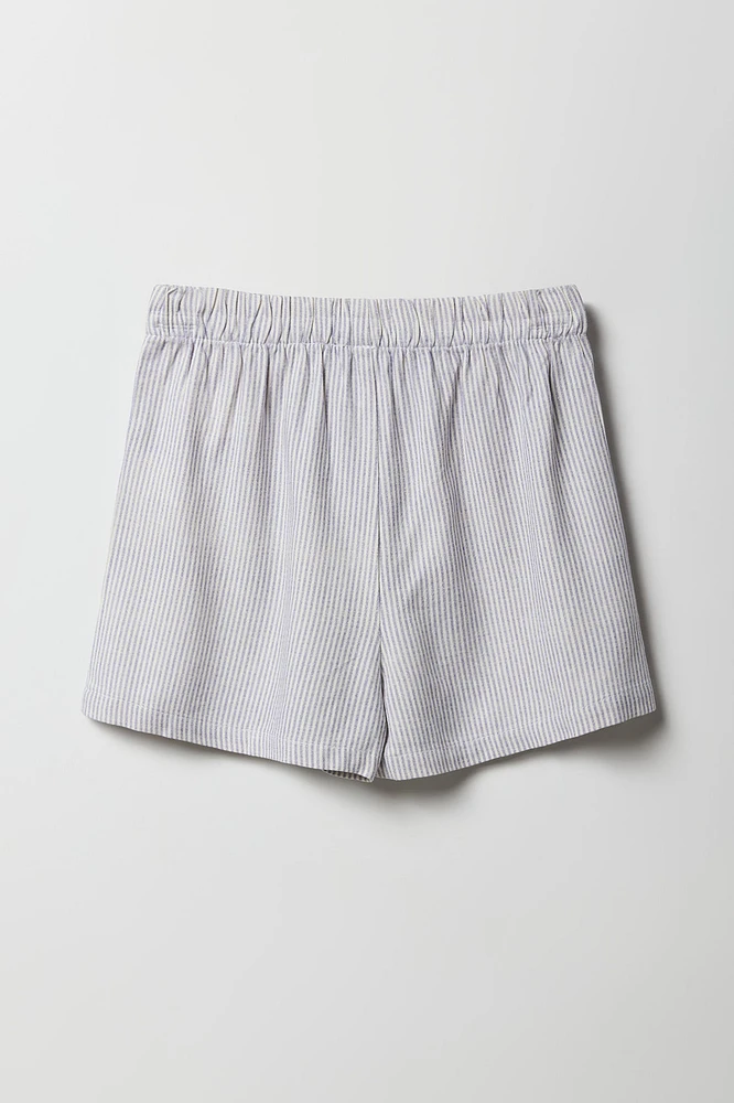 Girls Striped Linen Boxer Short