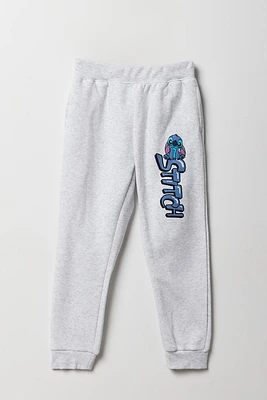 Jogger en molleton Ã  imprimÃ© Stitch Bubble Letters pour filles