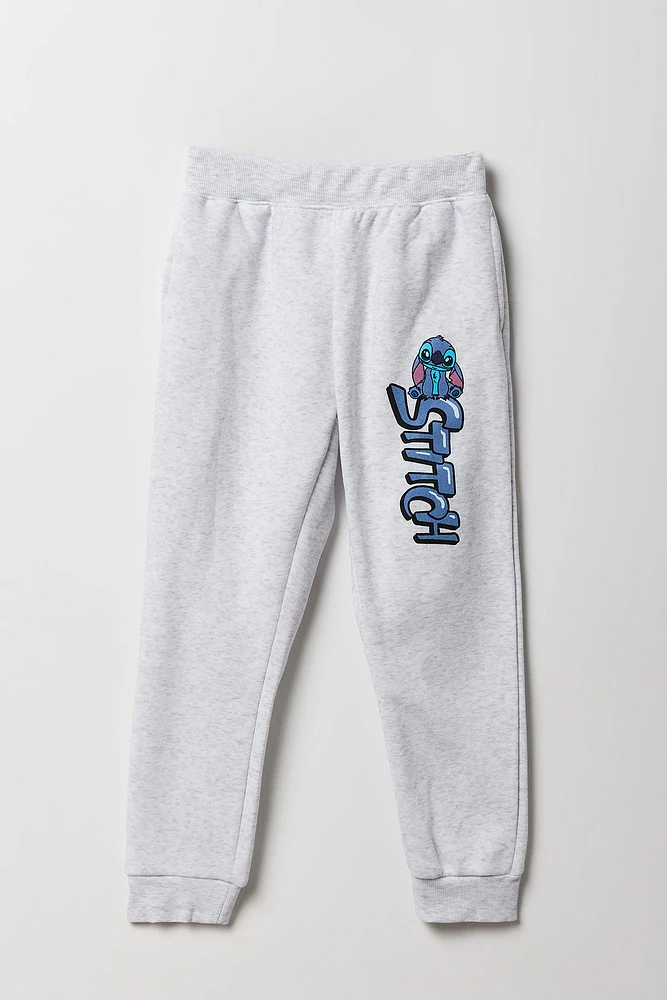 Jogger en molleton à imprimé Stitch Bubble Letters pour filles